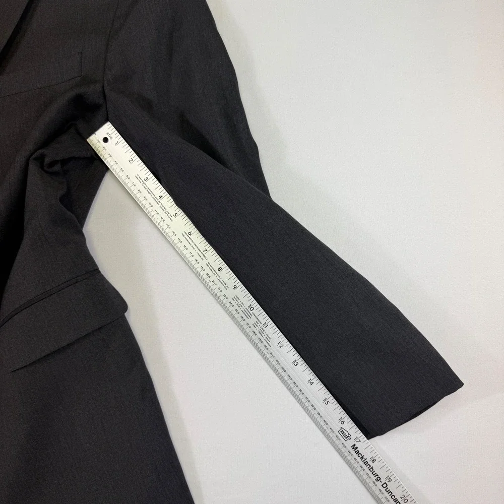 Banana Republic Blazer Men 40R Charcoal Grey Lanificio Italian Wool Tailored Fit